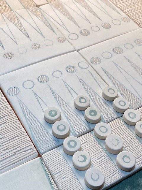 Backgammon tiles