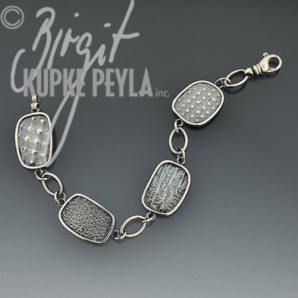 Multi Textured Link Bracelet - Jewelry made by Birgit Kupke-Peyla