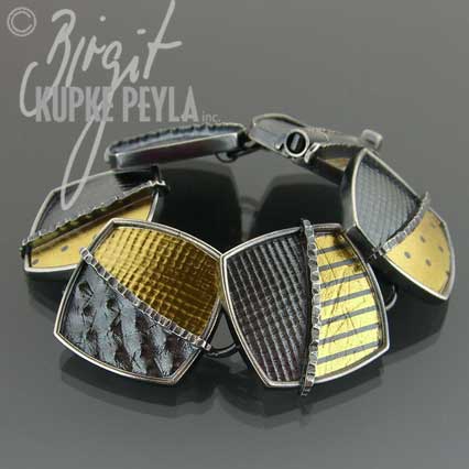 silver and gold bracelet - jewelry made by Birgit Kupke-Peyla