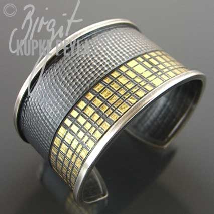 silver and gold bracelet - jewelry made by Birgit Kupke-Peyla