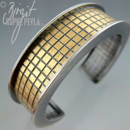 silver and gold bracelet - jewelry made by Birgit Kupke-Peyla