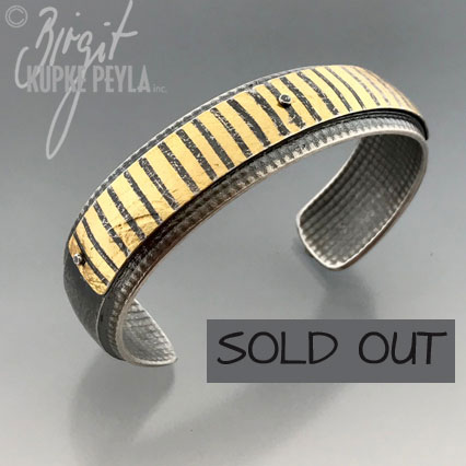 Gold and Silver Striped Cuff