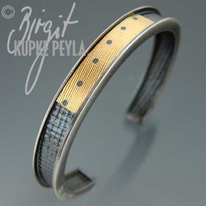 silver and gold bracelet - jewelry made by Birgit Kupke-Peyla