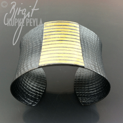 silver and gold bracelet - jewelry made by Birgit Kupke-Peyla