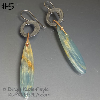 Lemurian Aquatine Dangle Earrings