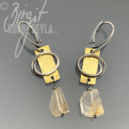 Rutilated Quartz Earrings