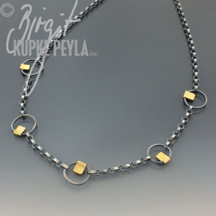 Necklace with  multiple small circles