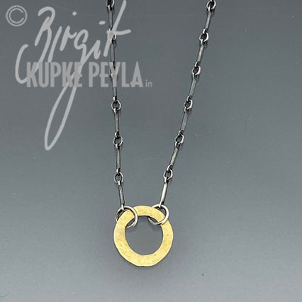 Small Gold Circle Necklace